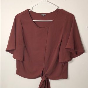 Mauve colored blouse from Charlotte Russe.